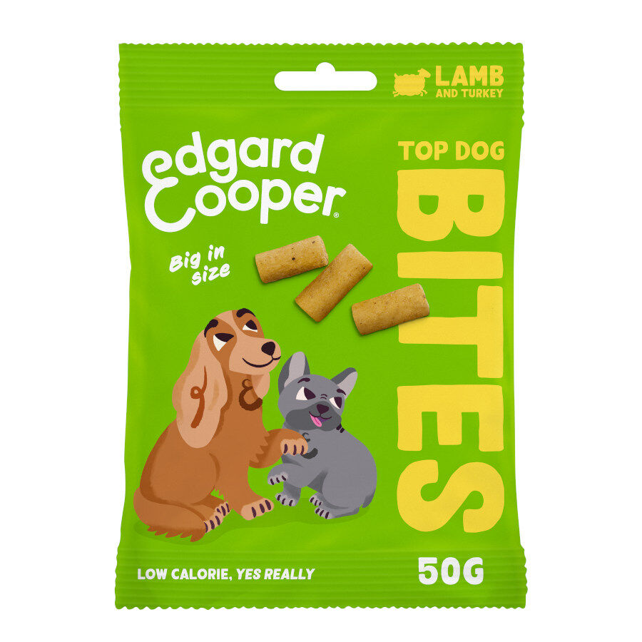 Edgard & Cooper Snacks Grandes de Borrego e Peru para cães 
